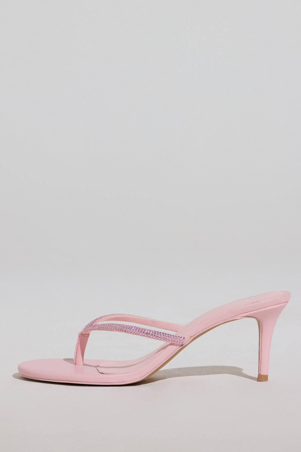 Heeled Sandal  in Blush Pink