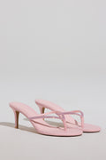 Heeled Sandal  in Blush Pink