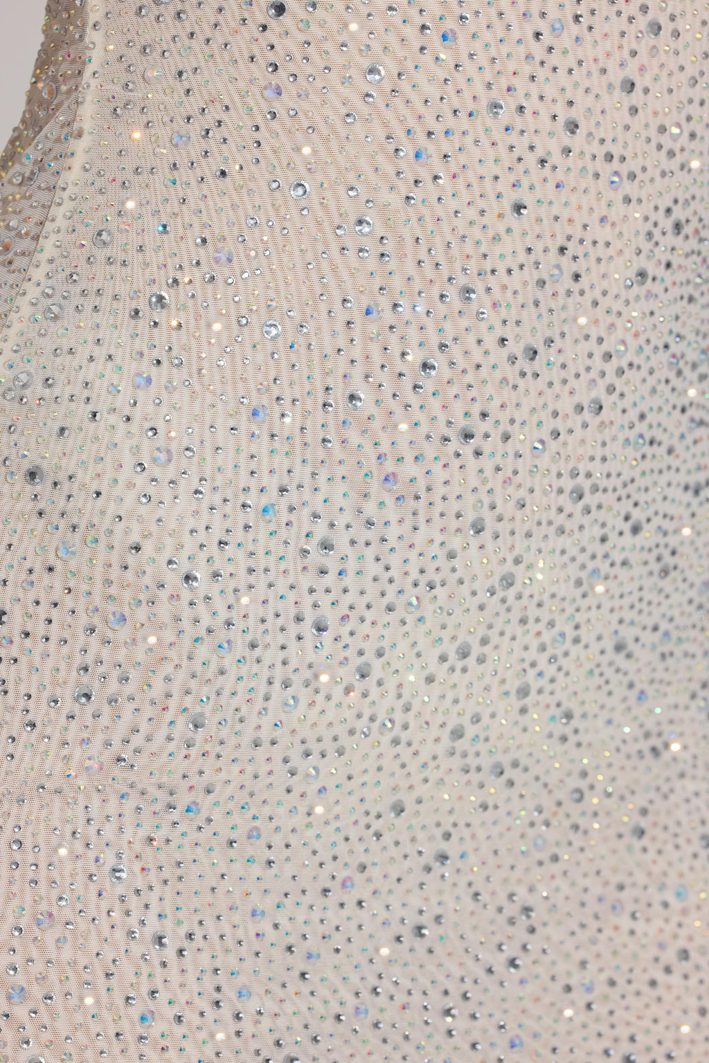 Embellished Bodycon Mini Dress in Snow