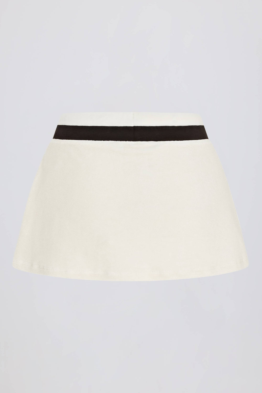 Terry Towelling Mid-Rise Skort in Ivory