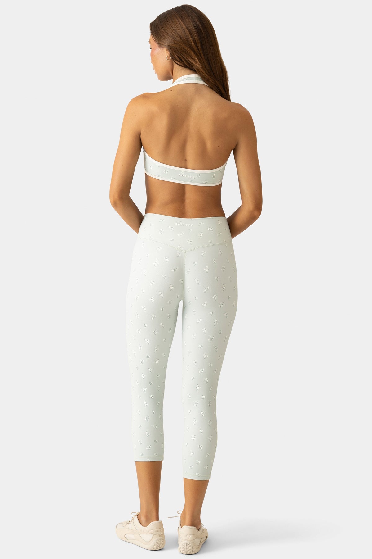 Soft Active Capri Leggings in Matcha Meadow