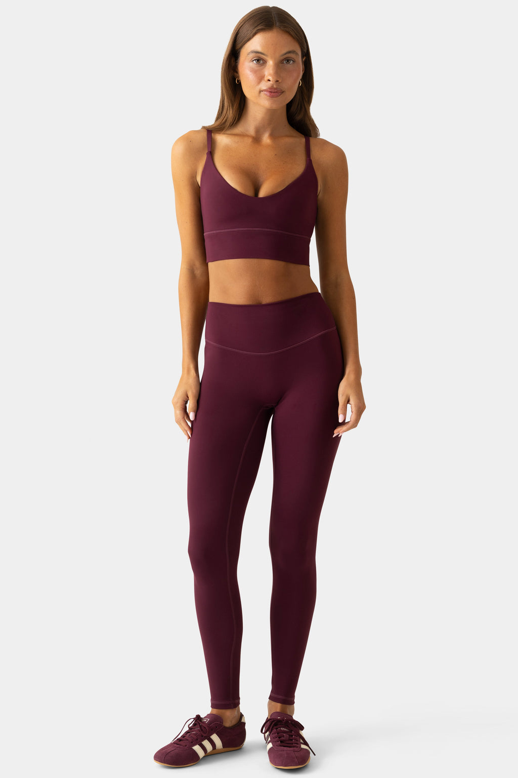 Soft Active Full-Length Leggings in Plum