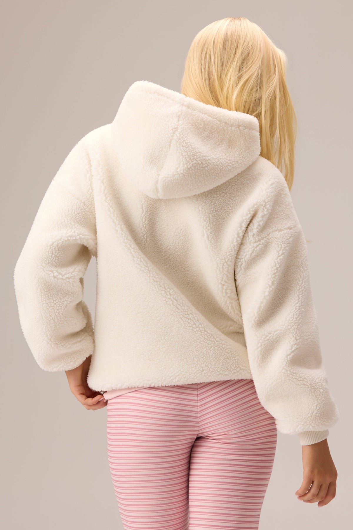 Teddy Fleece Hoodie  in Vanilla