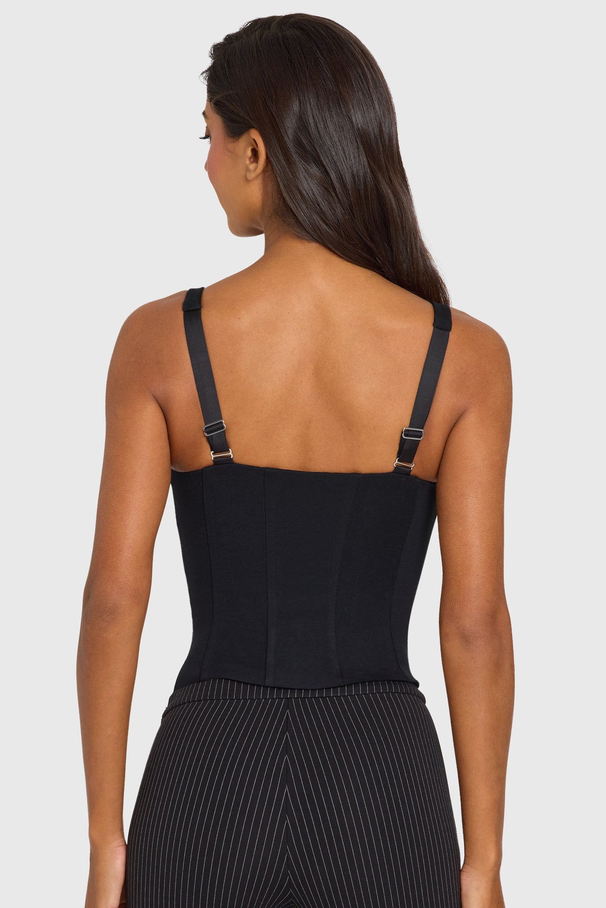 Ponte Corset Top in Black