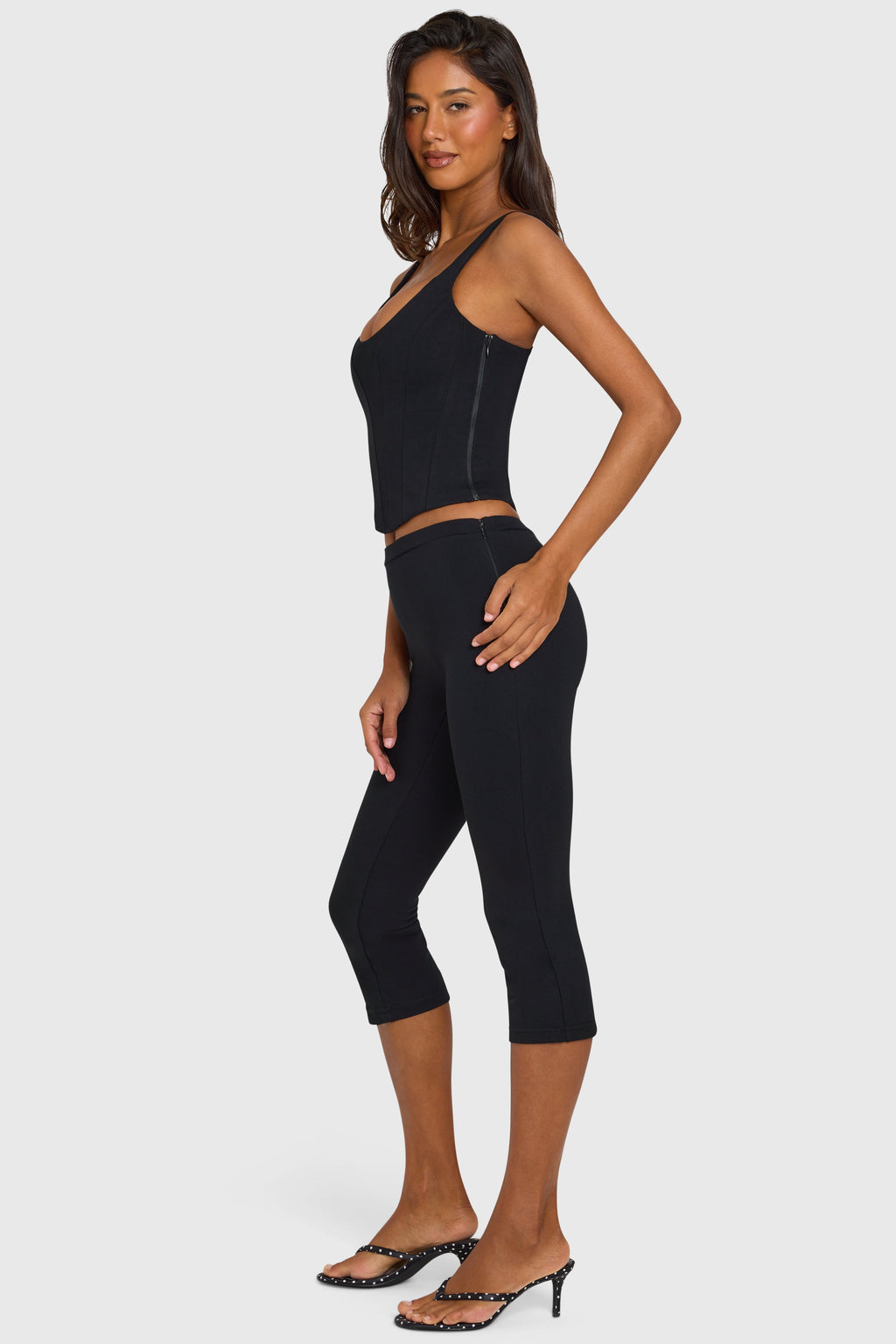 Ponte Capri Leggings in Black