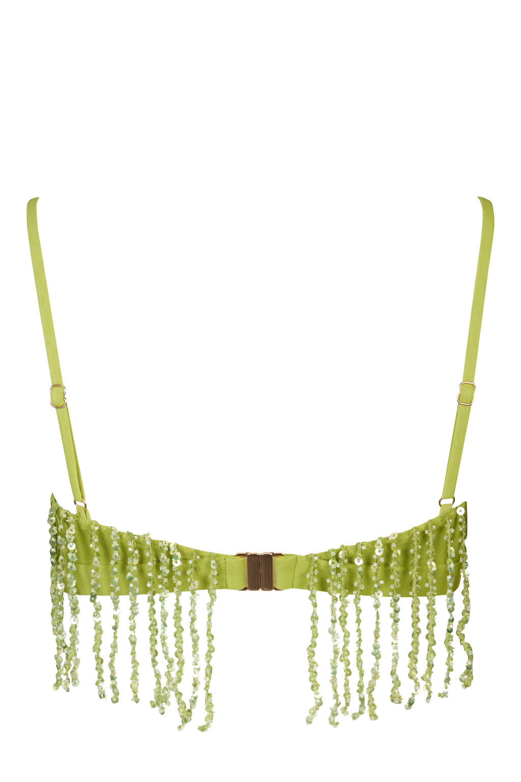 Fringed Bralette in Olive