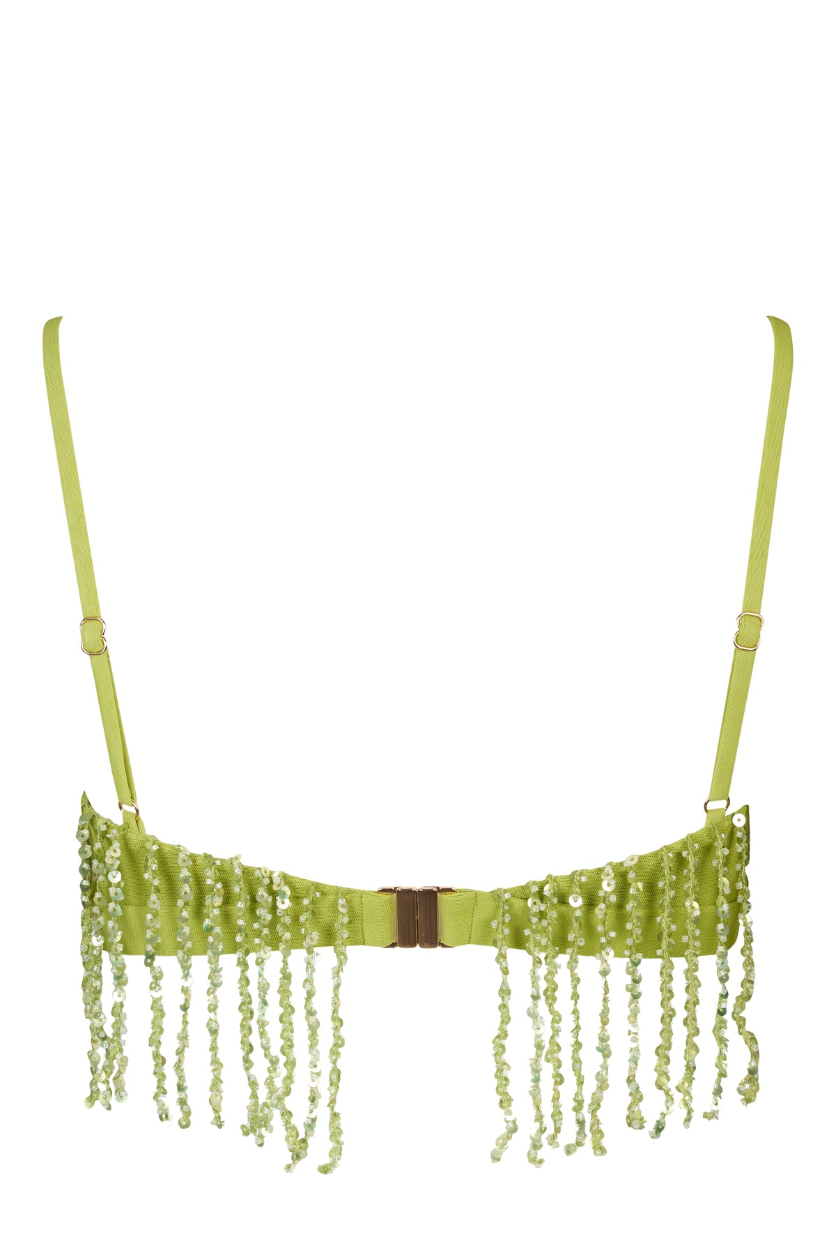 Fringed Bralette in Olive