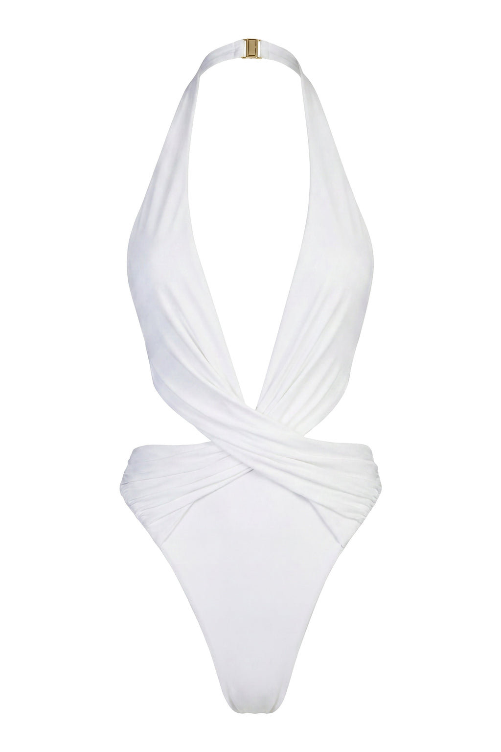 Halterneck Cheeky Swimsuit  in Coconut