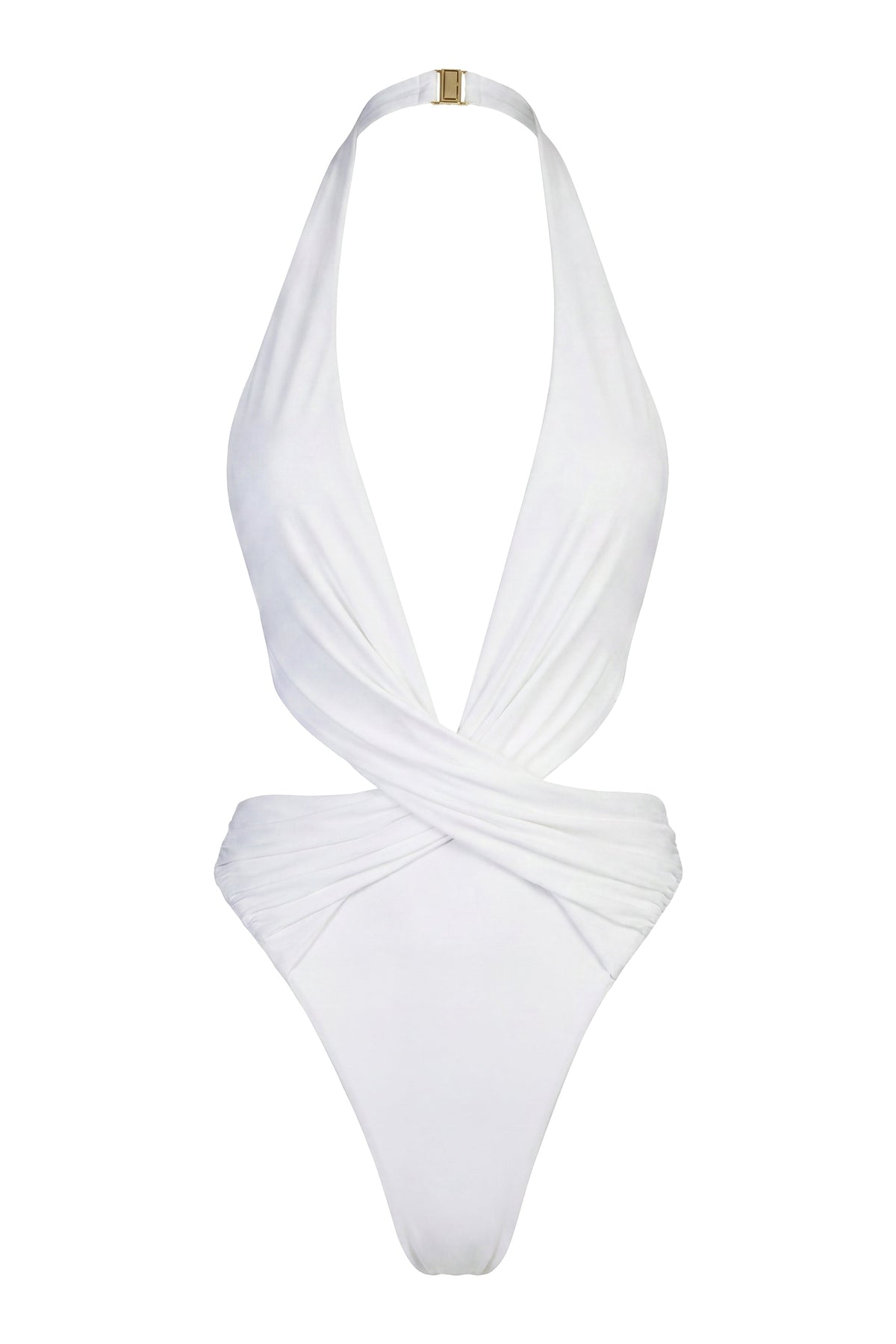 Halterneck Cheeky Swimsuit  in Coconut