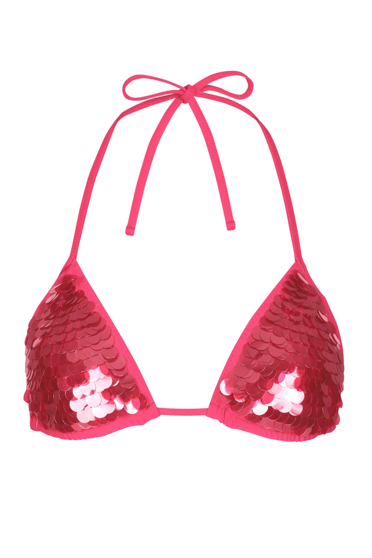 Triangle Bikini Top in Raspberry