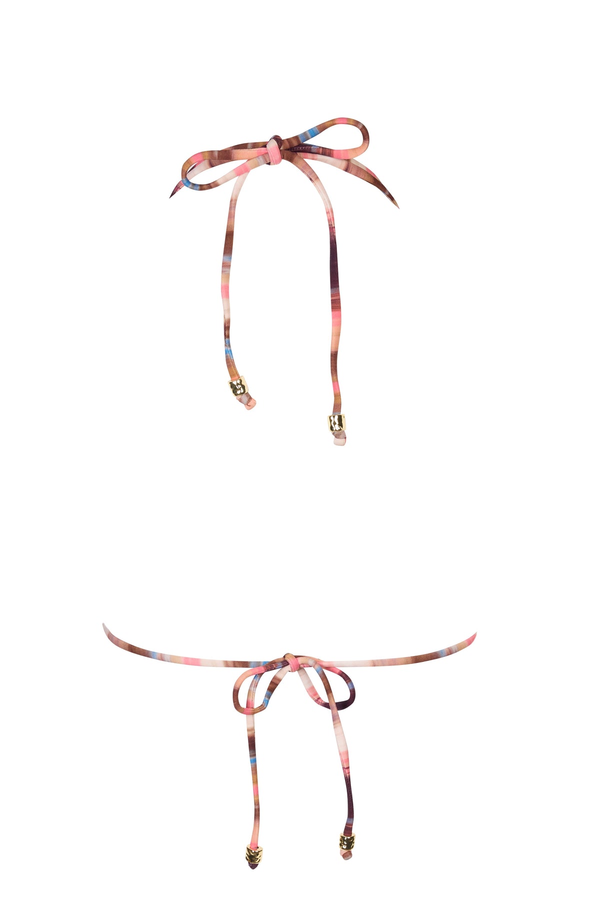 Triangle Bikini Top in Abstract Stripe