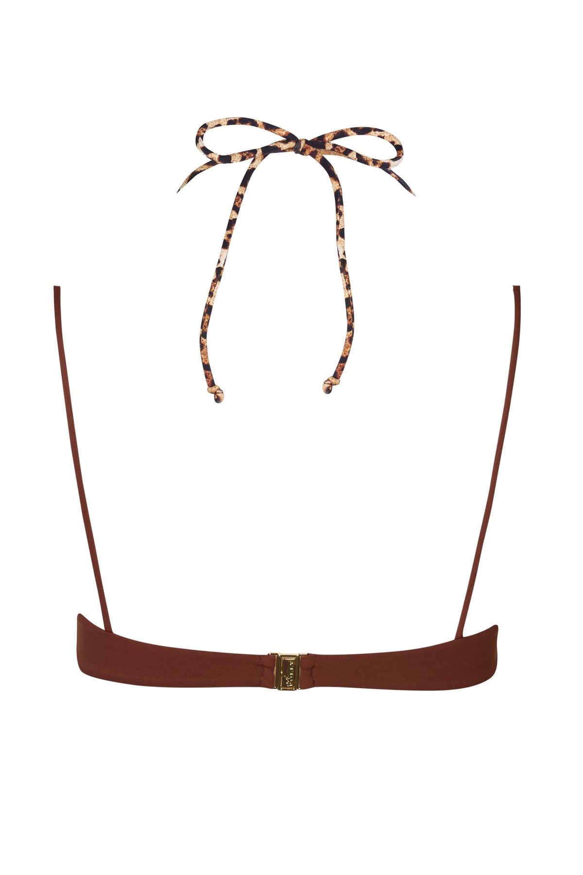Layered Bikini Top in Brown Contrast