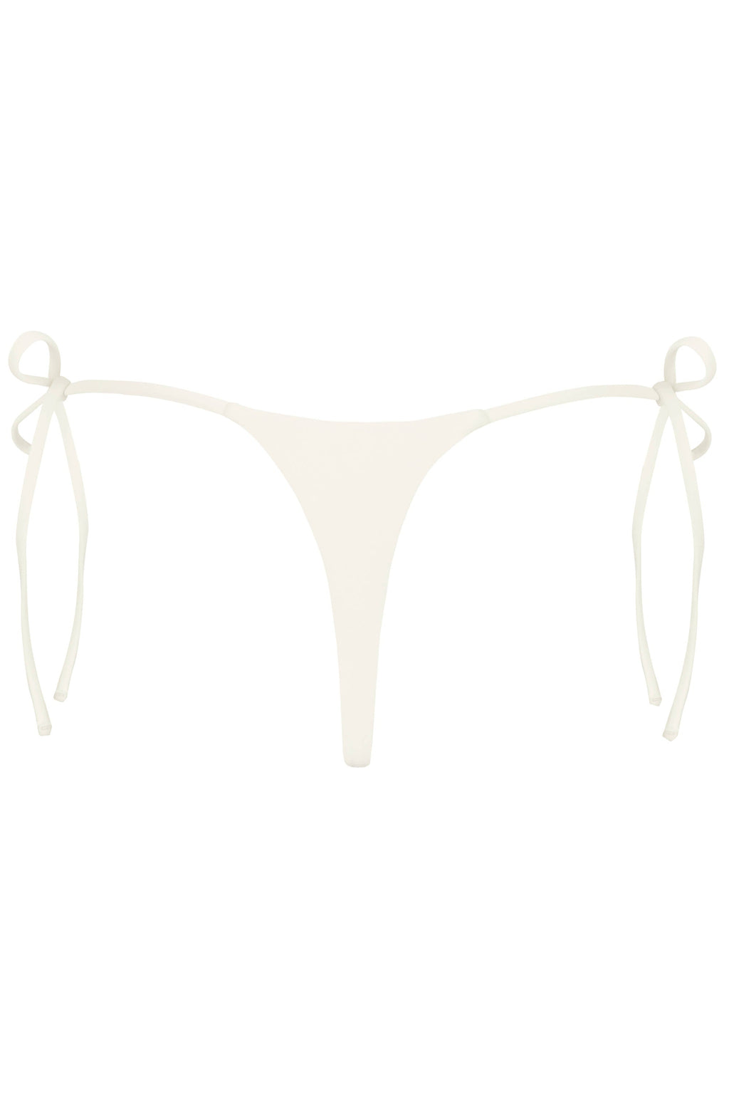 Side-Tie Thong Bikini Bottoms  in Pearl