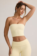 Modal Strapless Crop Top in Butter